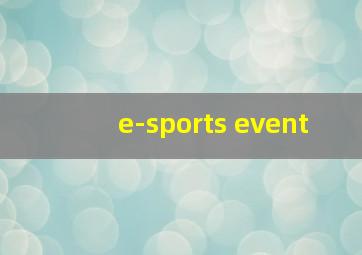 e-sports event